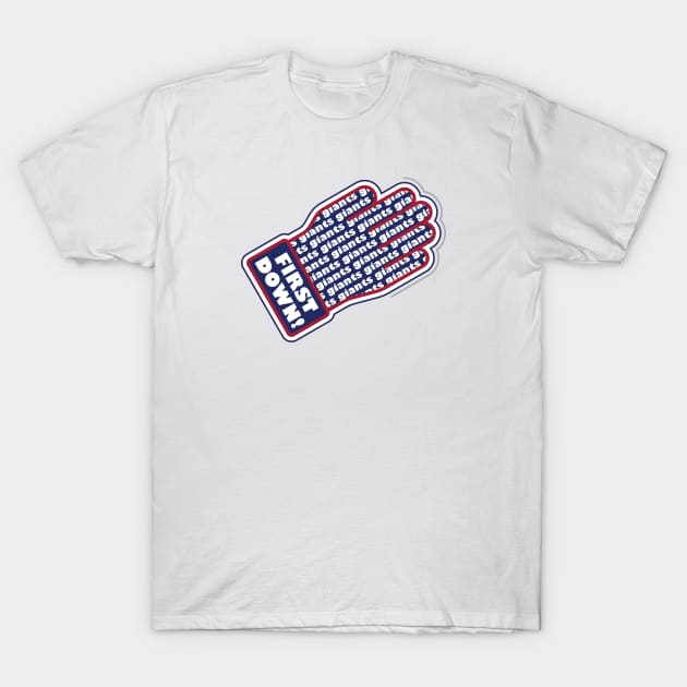 First Down Giants! T-Shirt by Rad Love